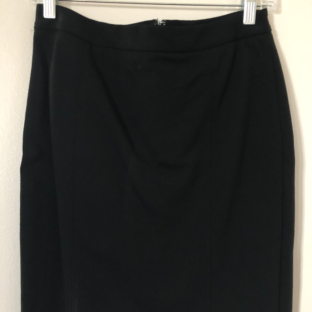 Talbots Black Ponte Stretchy Skirt